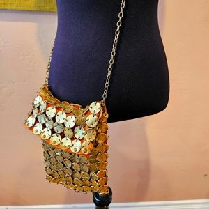 Monserat De Lucca Gold Chain Crossbody Bag